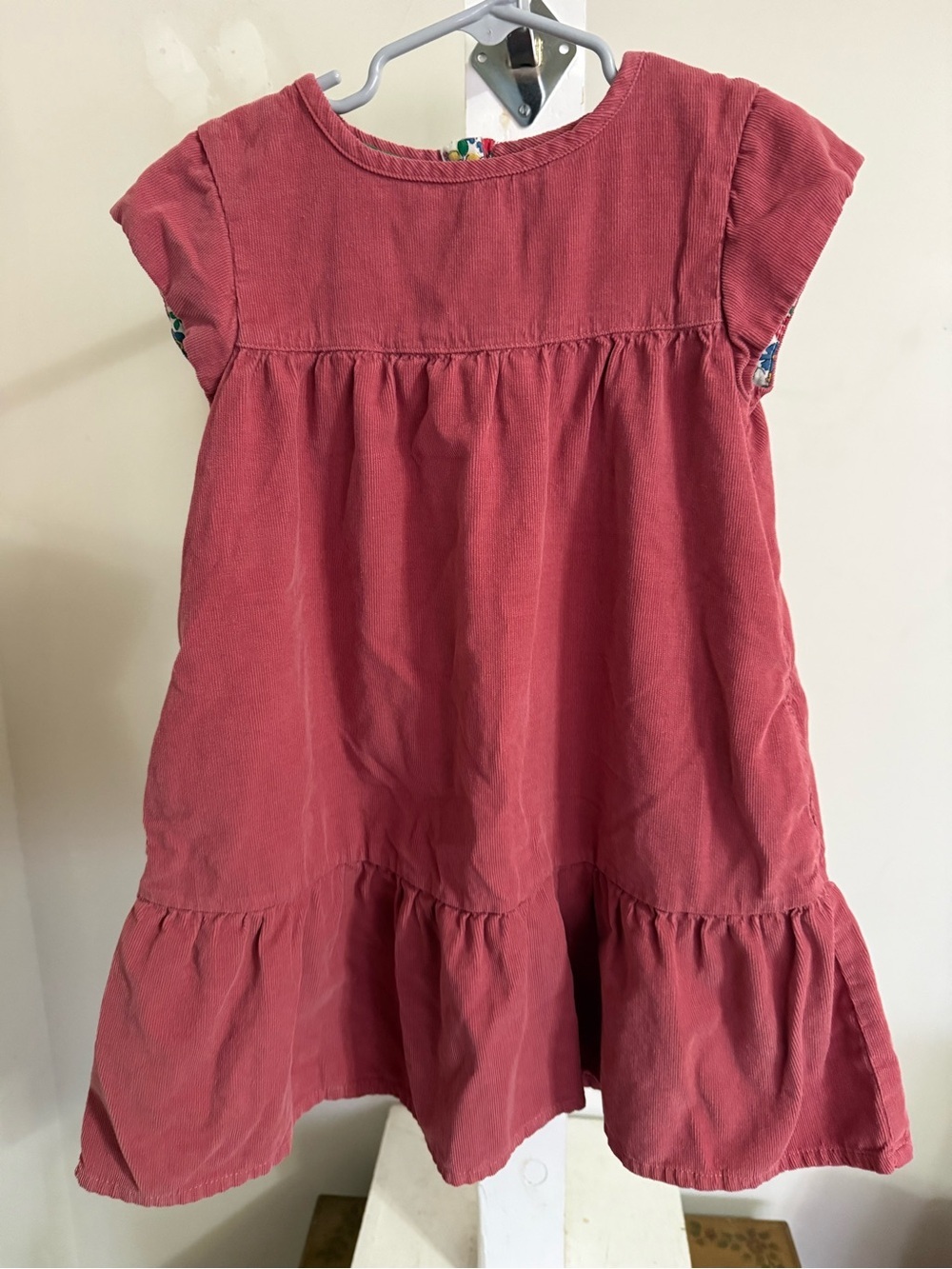 Mini Boden Tiered Corduroy Dress